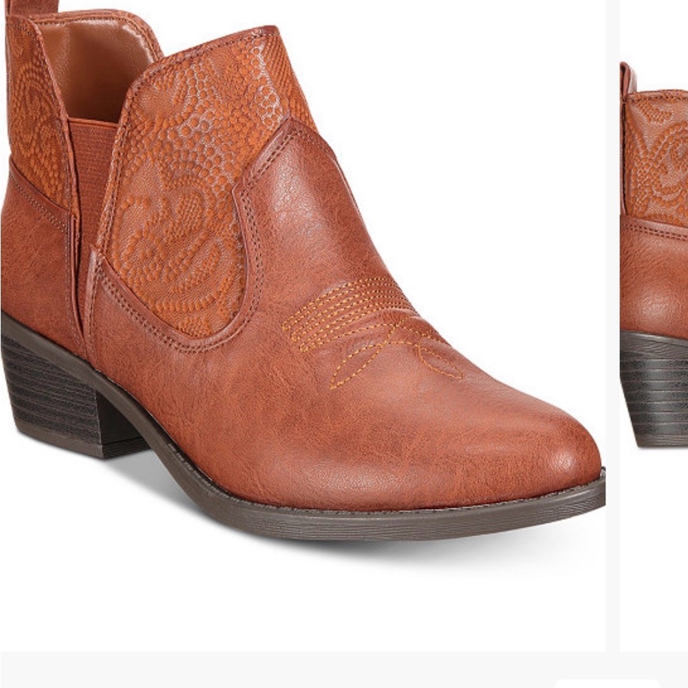Easy Street Tan Ankle Booties